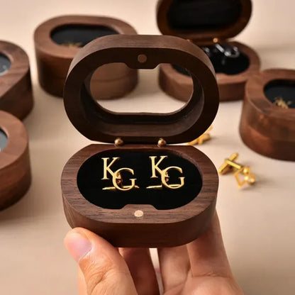 Customized Groom Cufflinks, Groom Gifts, Men's Personalized First Letter Cufflinks, Stainless Steel Jewelry Best Man Gifts