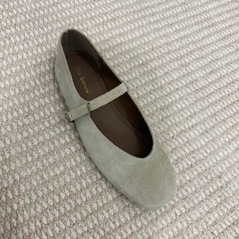 Women's Buckle-Strap Ballet Flats