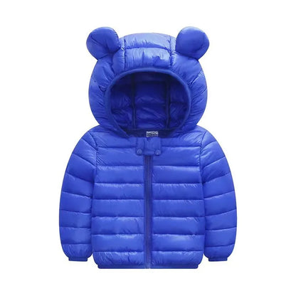 Hooded Lightweight Down Jackets Children Boy Girl Baby Coat Autumn Winter Outerwear Casual Clothing Kids Christmas Birthday Gift