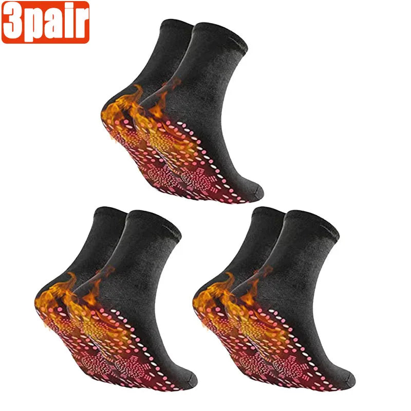 1/3/5/10pairs Warming Self-Heating Magnetic Massage Socks for Women - Comfortable and Relaxing Winter Wear