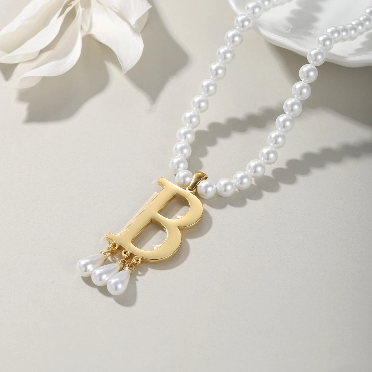 Customized Initial Pendant Luxury Jewelry Pearl Necklace Personalized Her Everyday Necklace Christmas Gift For Women Jewelry