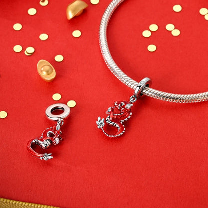 MULA 925 Sterling Silver Dinosaur Charms Pendant Beads Fit Original Pan Snake Chain Bracelet DIY For Women Jewelry Gift