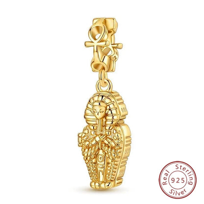 Hot Sales 925 Sterling Silver Golden Series Charms Leopard Little Bear Starfish Bow Bead Fit Original Bracelet DIY Women Jewelry