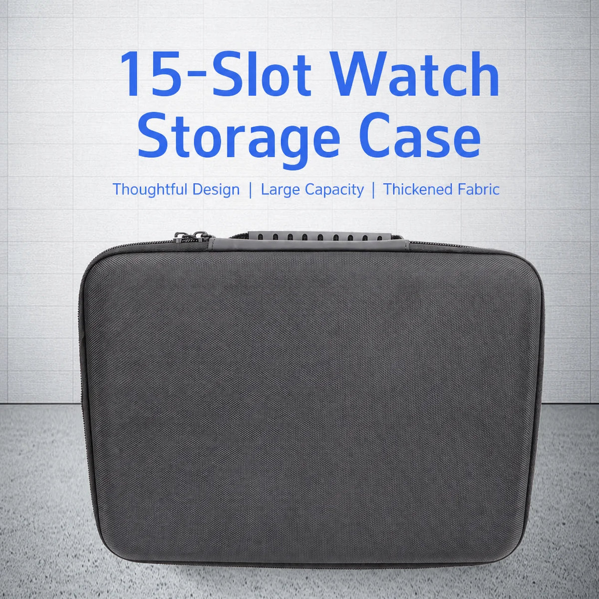 15-Slot Watch Storage Case, Dustproof Scratch-Resistant Oxford Cloth Carry Bag For Travel And Home Storage Organizer