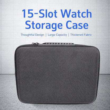 15-Slot Watch Storage Case, Dustproof Scratch-Resistant Oxford Cloth Carry Bag For Travel And Home Storage Organizer