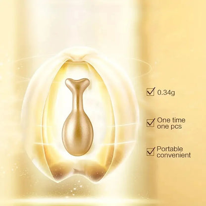 Placenta and Hyaluronic Acid Essence Capsules - Deeply Nourishes and Moisturizes the Skin, Revealing Youthful Skin, Suitable for Locking in Moisture on the Face and Neck - Easy to Carry, Use Anytime, Anywhere, Perfect for Tra