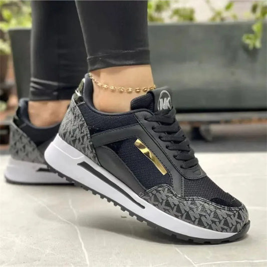 Black Casual Sports Shoes for Women Comfort Mesh Tennis Shoes Light Sneakers Women 2025 New Plus Size 43 Student Vulcanized Shoe