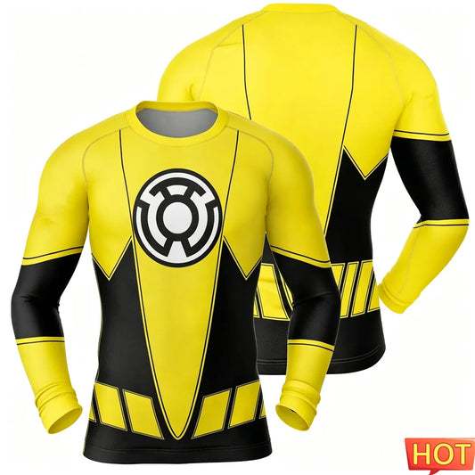 Autumn Anime Men's Long Sleeved T-shirt Cotton Tight Elastic Training T-shirt Graphic Fitness Men's T-shirt Sports Mens Pullover