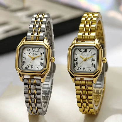 Roman Dial Small Square Watch for Women Fashion Quartz Watches Luxury Gift Wristwatches Wholesale Gold Watch Relojes Para Mujer