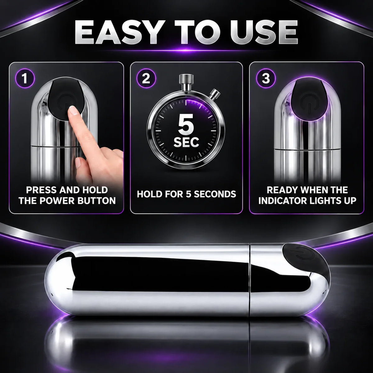 Mini Metal Bullet Vibrator Powerful Stimulate G Spot Vaginal of Female Masturbator Portable Massage Clitoral Adult Toys for 18+