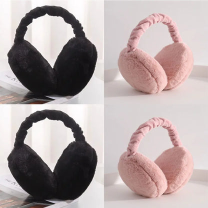 1/2/4pcs Solid Soft Plush Ear Keep Warmer Winter Earmuffs For Women Men Fashion Outdoor Earflap Protection Ear-Muffs Ear Cover