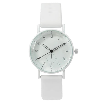 Fashion Candy Color Silicone Band Women Quartz Watch Arabic Dial Girls Students Wristwatch