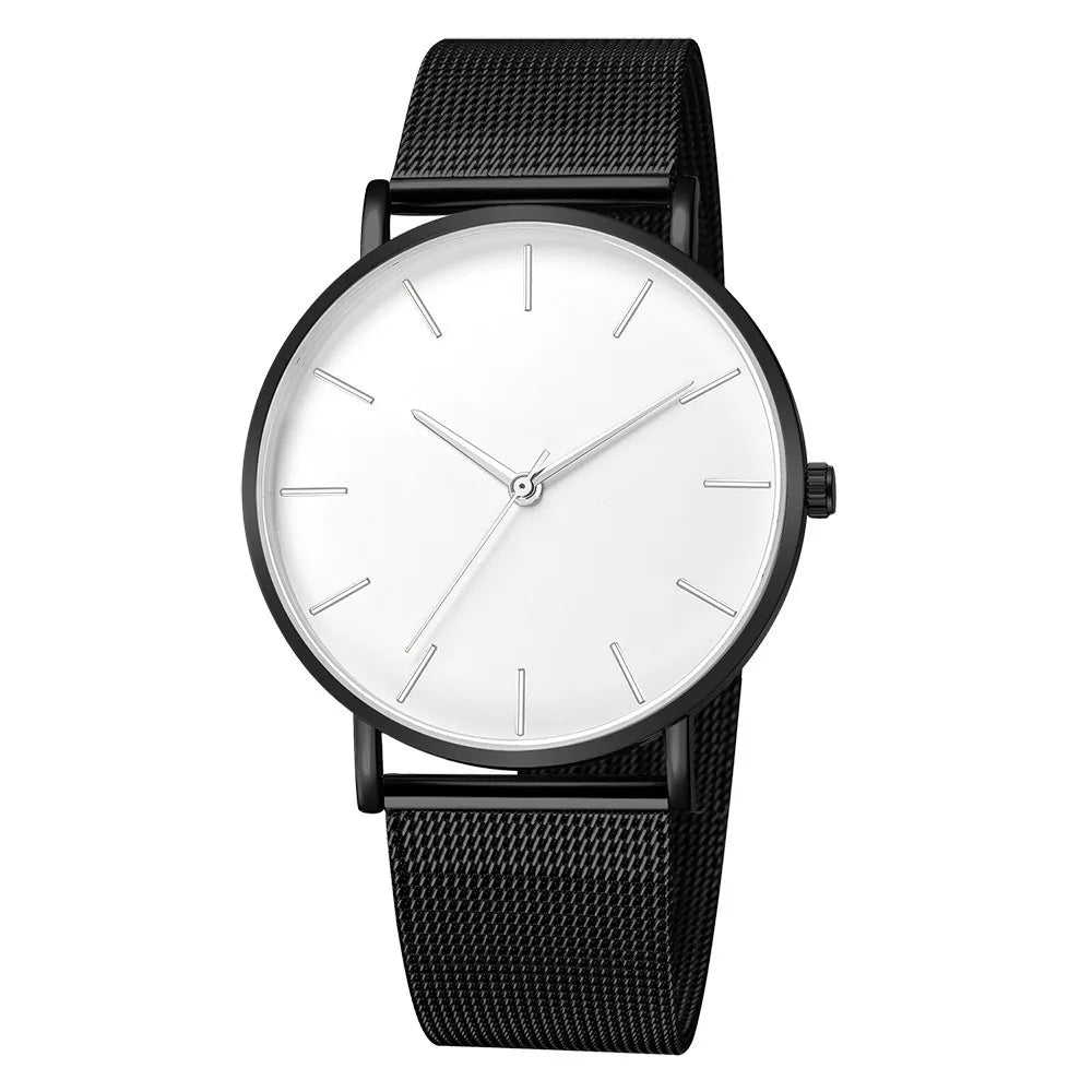 Reloj Mujer Ladies Fashion Metal Hour Casual Watch Simple Quartz Wrist Watch Female Black Mesh Stainless Steel Watch Saa Bracele