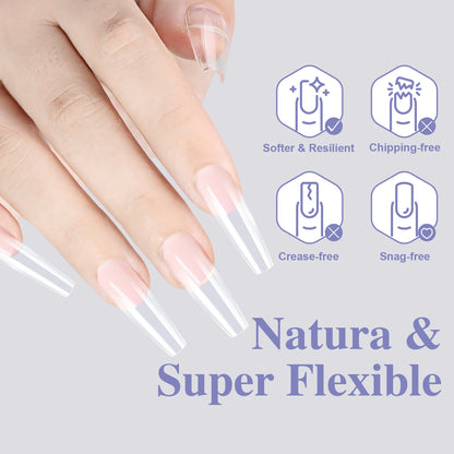 160/320pcs False Nails Full Cover Press-On Nails Coffin Stiletto Soft Gel False Nails Pieces for DIY Nail Extension salon tools