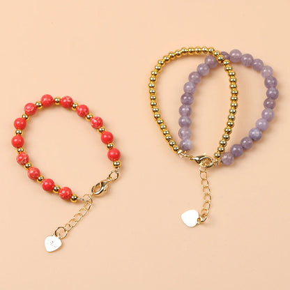 Kawaii Trendy Natural Stone Bead Bracelet Baby Girls Lobster Clasp Accessories Girls Yoga Christmas Wedding Gift Jewelry Charm