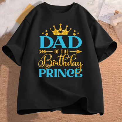 Family Matching Outfits Birthday Princess Girls Party T-Shirt Harajuku Shirts Parents Children Dad Mom T-Shirts Clothing