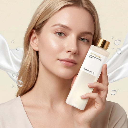 Silk Peptide Intensive Smoothing Toner Hydrating Refreshing Facial Lotion Non Sticky Quick Absorb Moisturizing Skin Care Primer