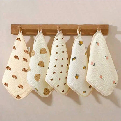 5Pcs Baby Towels, Ultra-Soft and Comfortable Newborn Washcloths, Multifunctional and Versatile, Washable Repeatedly, Soft and Skin-Friendly, Suitable for Baby Use, Perfect as a Gift