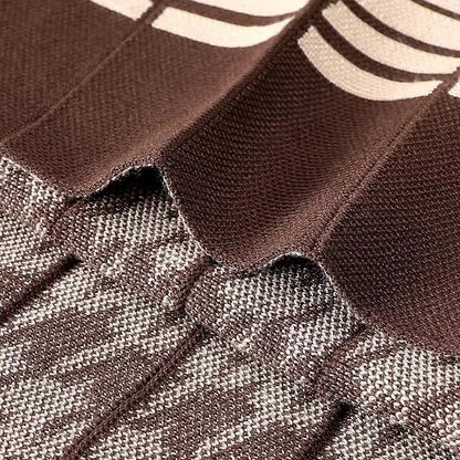 Autumn Winter New Plaid Printing Fashion Elastic Waist A-line Skirt Women High Street Casual Pleated Knitting Elegant Skirts
