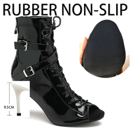 Sgesvier High Women Sandals Thin Heels Soft Stilettos Jazz Dance Female Shoes Sole Customizable Latin Dancing Sexy Plus Size 46