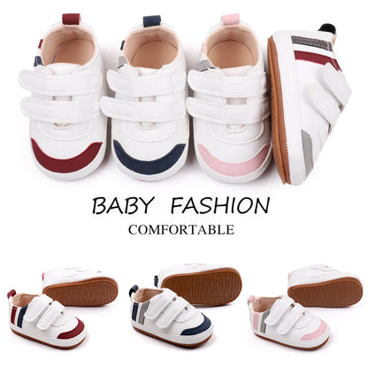 Baby Shoes Soft PU PVC High Quality Anti-slip Sole Newborn Toddler Prewalking Sneaker Spring and Autumn Style 2024 New  BXC3223
