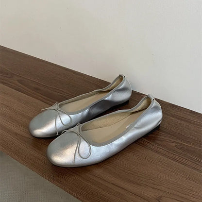 Bailamos Women Flat Heel Shoes Female Flats casual Ballet Dancing Shoes Foldable Sole Boat Shoes Summer Slip On Slipper Mules Sl