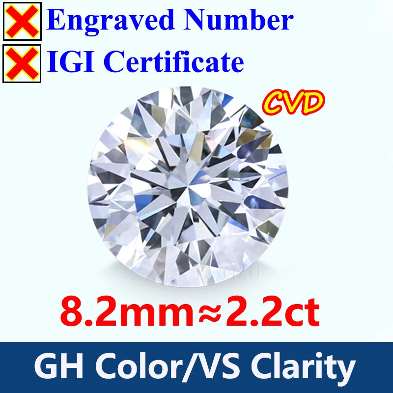 GH Color Oval HPHT Lab Grown Diamond No IGI Certificate 3EX DEF Color VS Clarity Pear CVD Lab Grown Diamond Gems