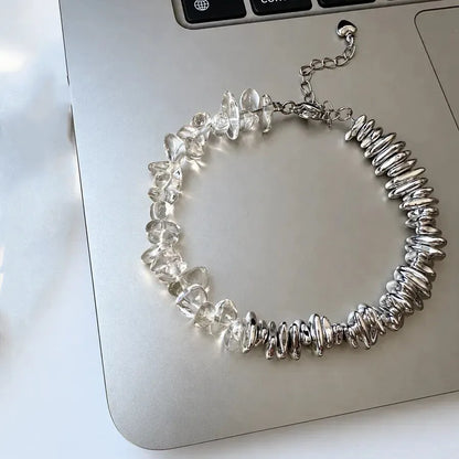 Fashion Bracelets For Women New Vintage Irregular CCB Beads Imitation Pearl Chain Jewelry Valentine's Gift B074
