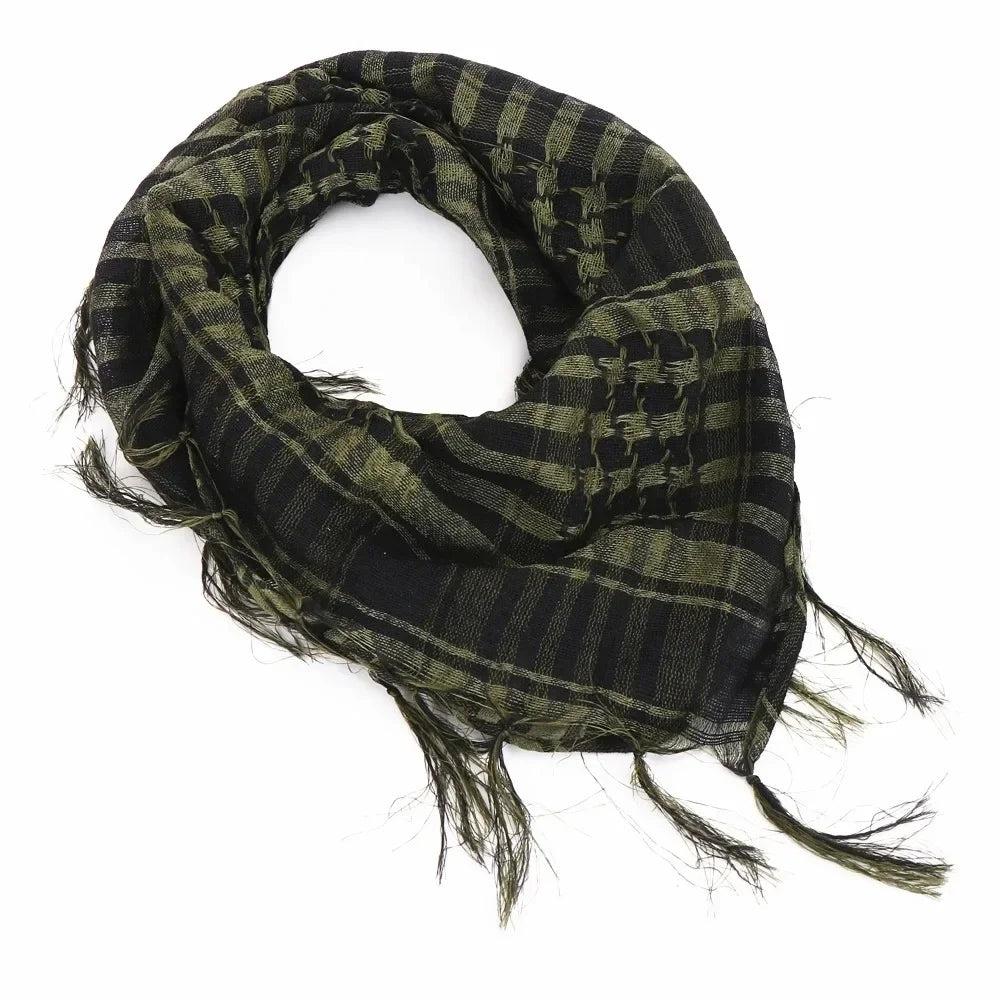1/2/3Pcs Men Women Scarf Plaid Tartan Lightweight Cotton Keffiyeh Scarf for Winter Square Shawl Scarf Tactical Neck Warmer Cover