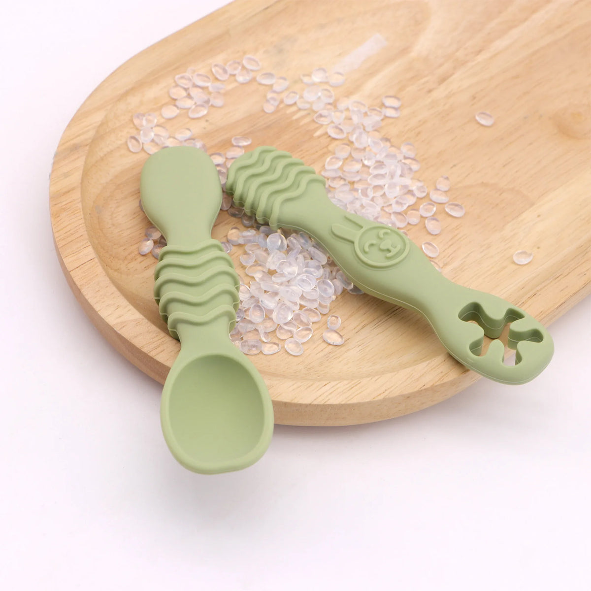 Silicone Chew Spoon Set for Babies and Toddlers | BPA Free | Microwave, Dishwasher and Freezer Safe