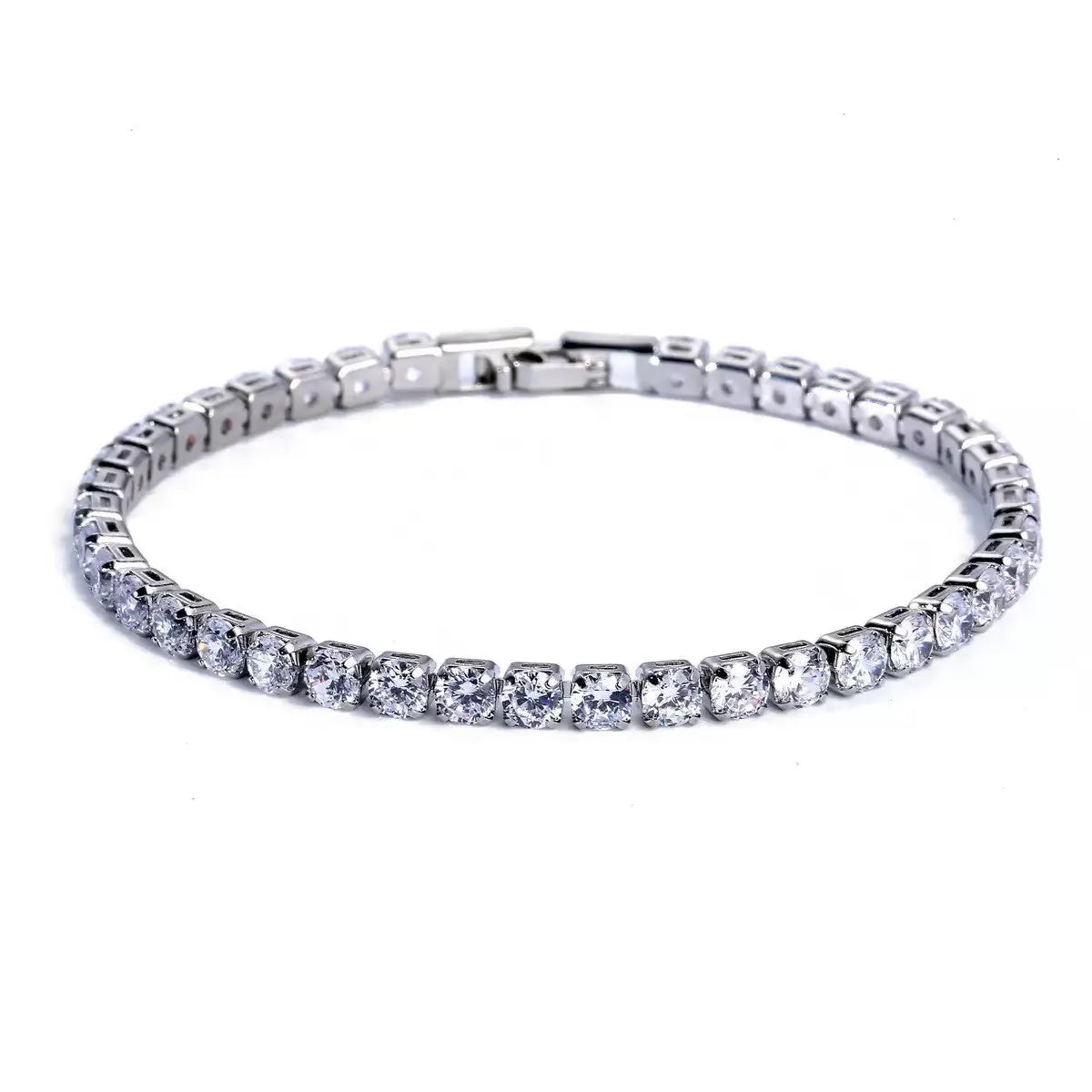 MxGxFam ( 19 cm 17 cm x 4 mm ) Promotion Gold Plated 18 k Multiple Colors Powder Zirconia Bracelet For Women Fashion Jewelry