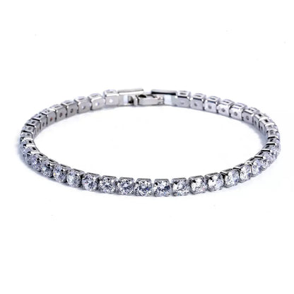 MxGxFam ( 19 cm 17 cm x 4 mm ) Promotion Gold Plated 18 k Multiple Colors Powder Zirconia Bracelet For Women Fashion Jewelry