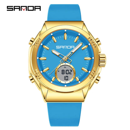 SANDA 9103 Women Watch Silicone Quartz Electronic Wrist Watches for Women Sport Clock Girls Gift Ladies Watches Top Brand