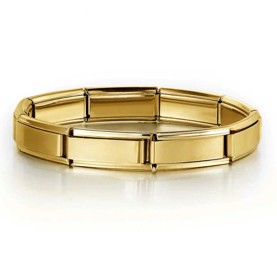 2025 Fashion Functional Elastic Bracelet Modular Bulk Italian Charms Links Fit Bracelet Stainless Steel Jewelry Wholesale