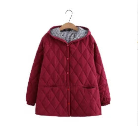 Oversized 7XL Cotton Jacket For Women's Autumn Winter Loose Casual Hooded Coat Female Thicken Cotton-padded Parkas Overcoat