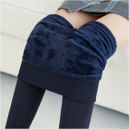 Women Winter Thermal Warm Thick Pantyhose Fluff Lined Stretch Slim Leggings Pants