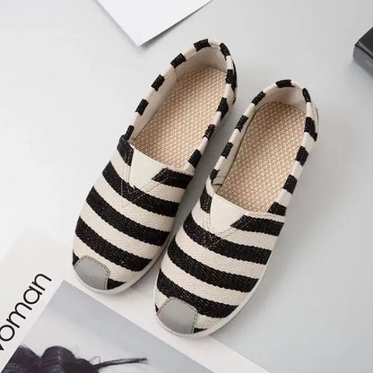 Breathable Mesh Lightweight Casual Shoes Women Fashion Women Slip on Flats Print Fisherman Shoes on Flats Shoes Zapatos De Mujer