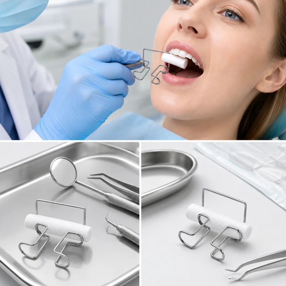 Dental Cotton Roll Holder, Cotton Rolls, Suitable for Dentists, Laboratory and Clinic Supplies