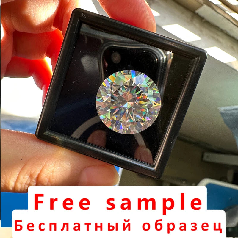 [ Free Sample ] Lab-grown Diamond Moissanite Diamond Stone 0.7mm-30ct Premium Loose Moissanite Stone Factory Quality D Color