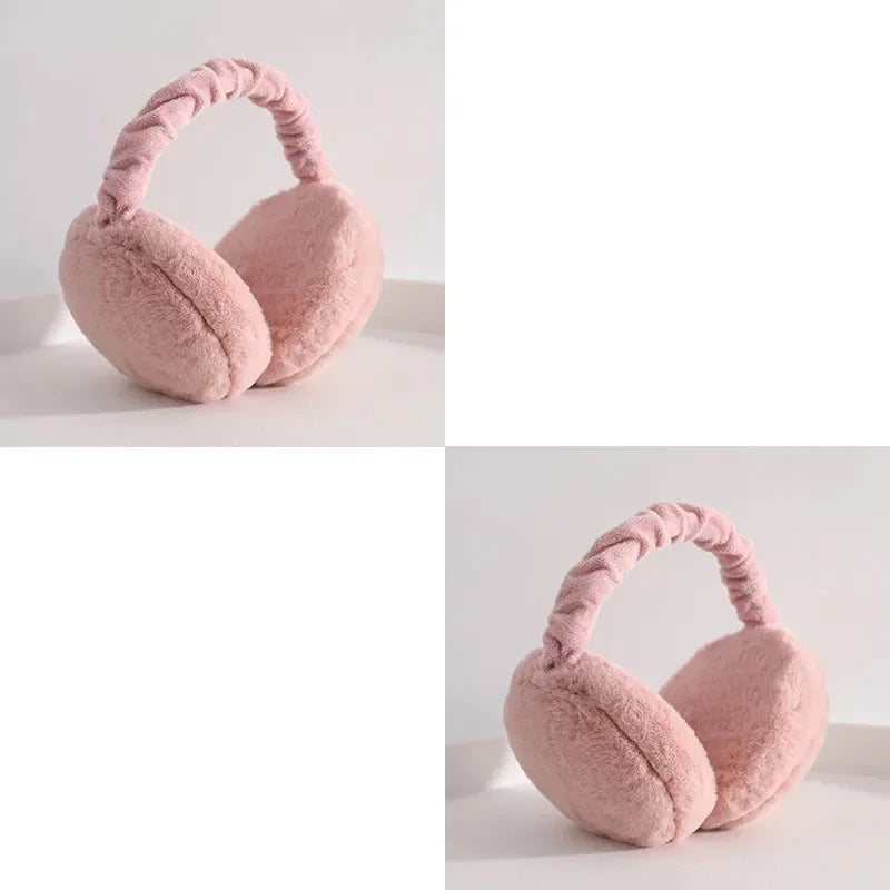 1/2/4pcs Solid Soft Plush Ear Keep Warmer Winter Earmuffs For Women Men Fashion Outdoor Earflap Protection Ear-Muffs Ear Cover