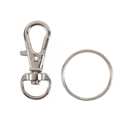 20pcs/pack Swivel Lobster Clasp With Key Ring 10pcs Key Chain 10pcs Key Ring Decoration DIY Making Jewelry Accessories ﻿