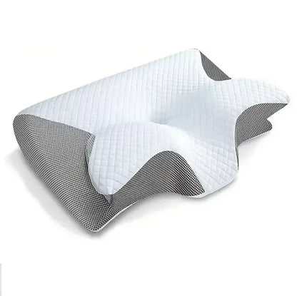 Ergonomic Contour Memory Foam Cervical Pillow Orthopedic Neck Support Pillow with Replaceable Pillowcase for Neck Pain Relief