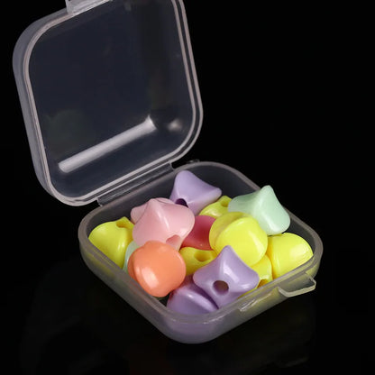 5-50pcs Plastic Storage Box Mini PP Square Box Jewelry Fishhook Component Single-compartment Covered Transparent Storage Box