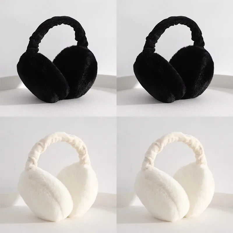 1/4/5pcs Soft Plush Ear Warmer Winter Warm for Women Men Fashion Solid Color Earflap Outdoor Cold Protection EarMuffs Ear Cover