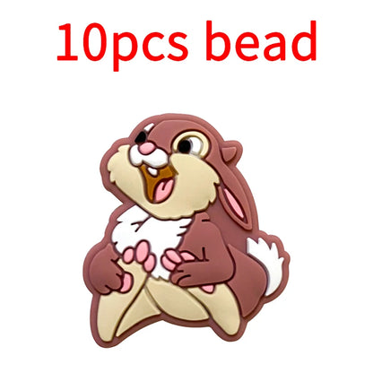 10pcs Silicone Cartoon Bead Baby Pacifier Bead Pacifier Chain Accessories Ornaments