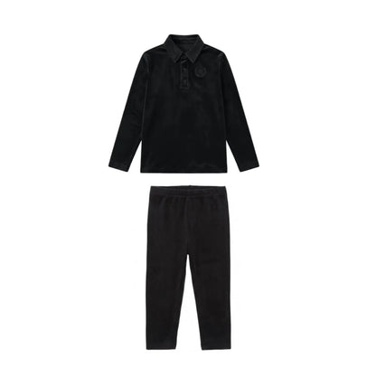 AP AW26 Friday Night Collection Boy Girl Velour With Jersey Fabric Family Matching Clothing Maxi Dress Set Clothes