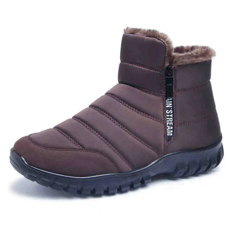 2025 Winter Men Ankle Snow Boot Waterproof Non Slip Shoe for Men Casual Keep Warm Plush Plu Size Couple Footwear Chaussure Homme