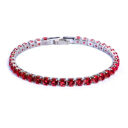 MxGxFam ( 19 cm 17 cm x 4 mm ) Promotion Gold Plated 18 k Multiple Colors Powder Zirconia Bracelet For Women Fashion Jewelry