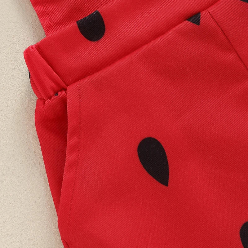 Citgeett Summer Kids Girl Watermelon Overalls Casual Shorts Jumpsuit Pockets Casual Clothes Suit