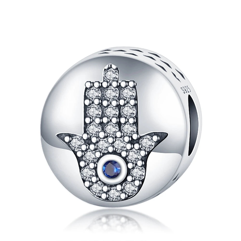 100% Real 925 Silver Classic Devil's Eye Charms Beads For Women Fit Original Qikaola Bracelets Fine DIY Jewelry Making